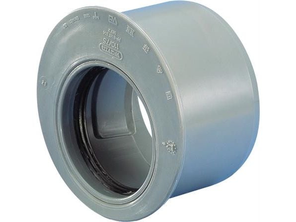 Wafix PP reduktion kort Ø110 x Ø75 mm grå