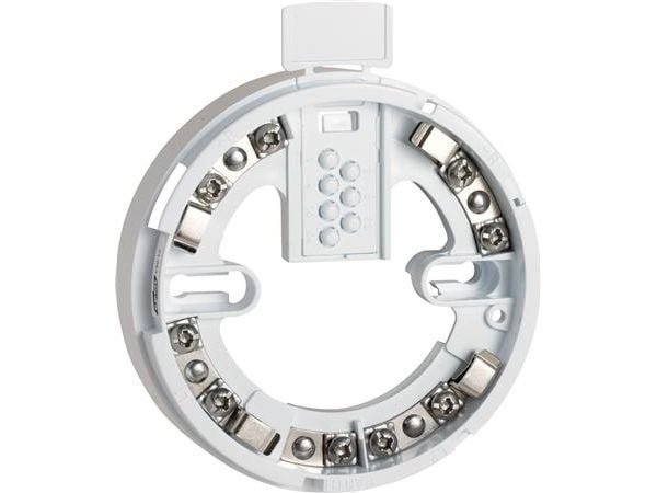 Sokkel for Intellia (EBI-12) adresserbar via detektornr.brik (incl) u/isolator. Kabelindføring bagfr