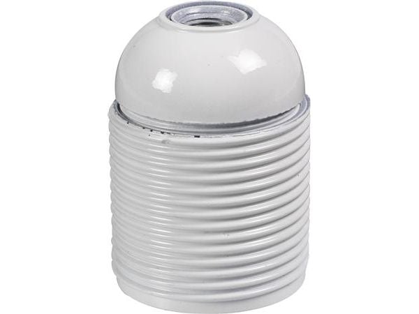 Uttag E27 M10 1/1 gänga vit