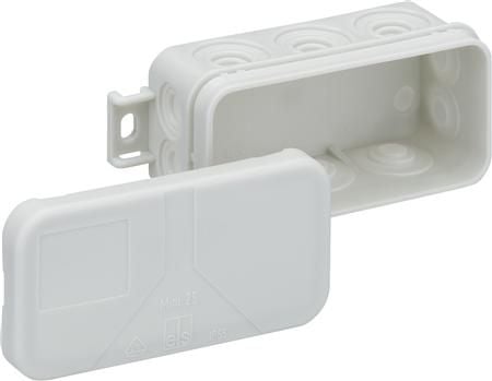 SPELSBERG Liitäntärasia Mini 25 - 2,5²-L89x43x37 mm, 3x2,5² liittimetIP 55, halogeeniton harmaa
