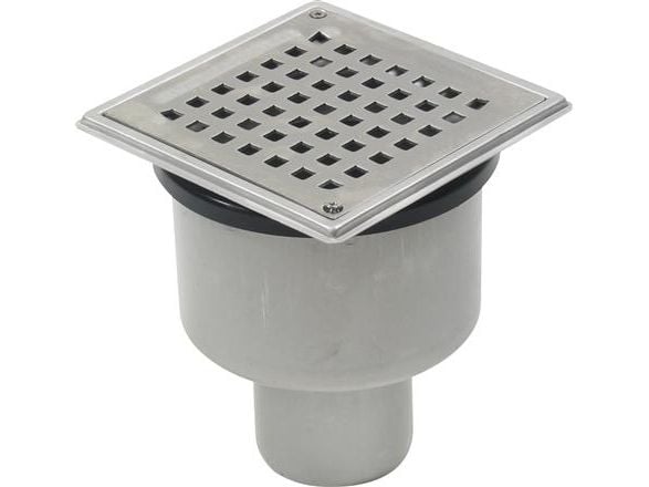 Blücher 75 mm afløbsskål til beton, uden studs, lodret