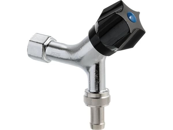 Frese 1/2" matforkromet aftapventil med muffe samt kontraventil og slangeforskruning