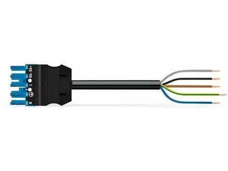 Anslutningskabel 2 m PVC Eca, hane/öppen ände, blå