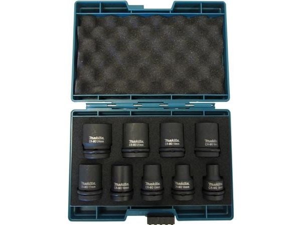 Makita - Impact socket set - 9 deler - 1/2" - firkantet - firkantet