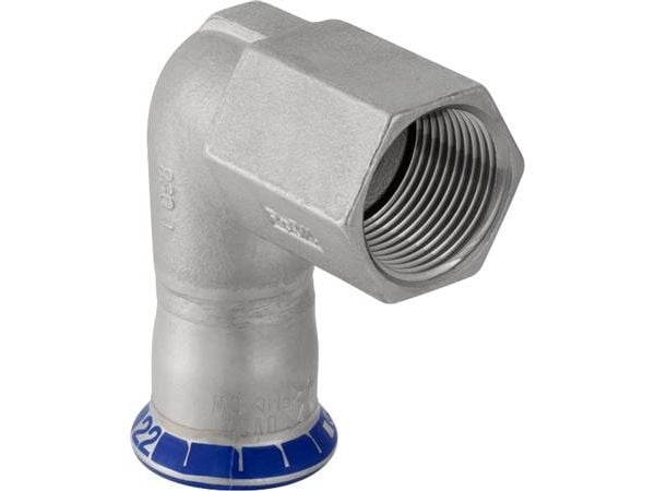 Geberit övergångsböj rostfri 22 mm-3/4 muff / muff mapress