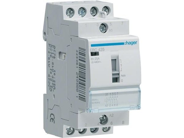 Relä 16A 2 terminaler+2 brytningar 230V 2M