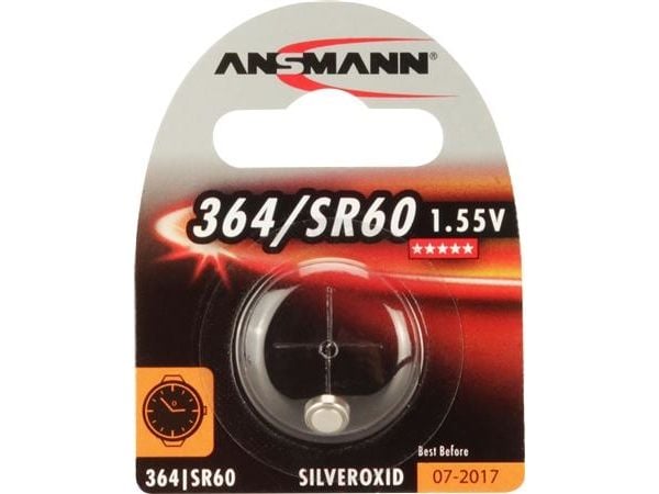 Ansmann 1516-0022, Kertakäyttöinen akku, Hopea-oksidi (S), 1,5 V, 1 kpl, 12 mAh, 3 vuosi/vuosia