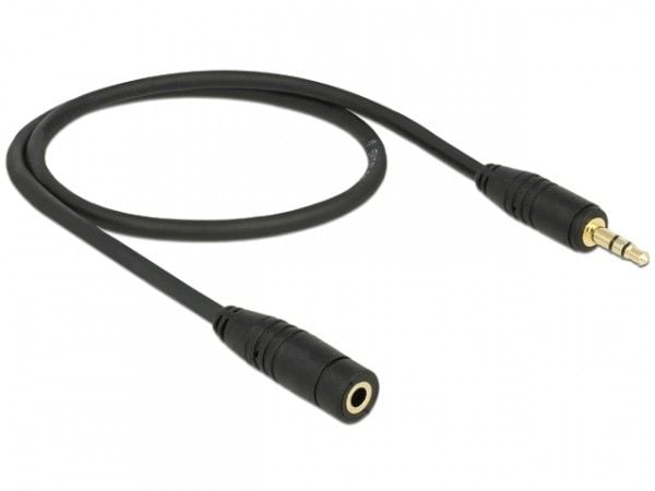 Delock - Lydforlengelseskabel - mini-phone stereo 3.5 mm hunn til mini-phone stereo 3.5 mm hann - 50 cm - svart