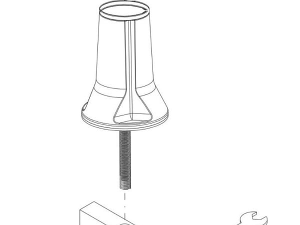 Neomounts FPMA-D97GROMMET - Monteringskomponent (kausemontering) - for LCD-skjerm - sølv - skrivebord - for NewStar FPMA-D975, Full Motion Dual Des...