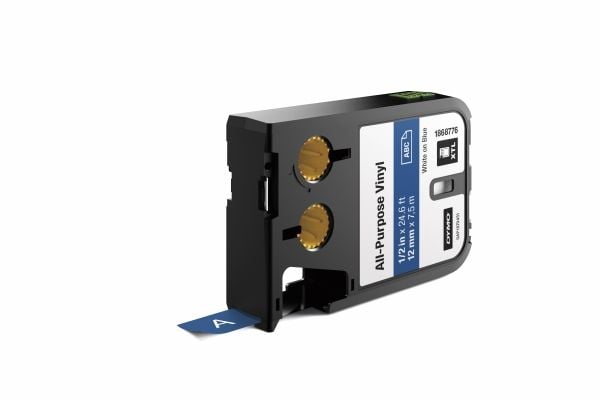 DYMO XTL - Vinyl - hvitt på blått - Rull (1,2 cm x 7,5 m) 1 rull(er) merkelapper - for XTL 300, 500