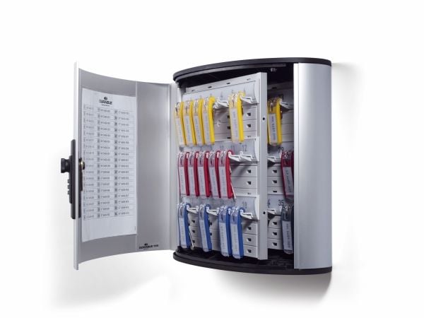 Nyckelskåp Durable, kodlås, aluminium, för 36 nycklar