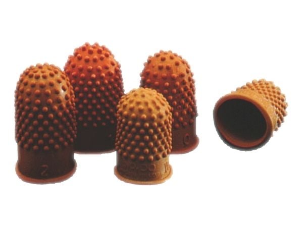 Rexel Size 00 - Fingerbøll - gummi - mørkeoransje (en pakke 10)