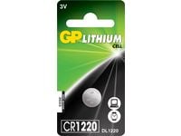 GP Batteries Lithium Cell CR1220, Engangsbatteri, CR1220, Lithium, 3 V, 1 stykker, Rustfritt stål
