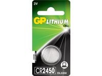 GP Batteries Lithium Cell CR2450, Single-use battery, CR2450, Lithium, Knap/mønt, 3 V, 1 stk