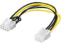 Goobay 93635, 0,2 m, PCI-E (6-pin), PCI-E (8-pin), Hunkjønn, Hankjønn, Rett