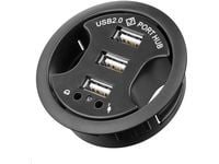 Goobay 93894, USB 2.0, 3,5 mm, USB 2.0, 480 Mbit/s, svart, 1,5 m, 60 mm