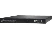 PowerWalker VFI 1000R/1U - UPS (kan monteres i rack) - 800 watt - 1000 VA - 7 Ah - RS-232, USB - utgangskontakter: 3 - 1U - 19" - svart
