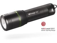 Design Flashlight, P53, incl.  Bag Hand flashlight, Black,