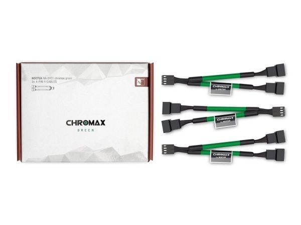 Noctua NA-SYC1 CHROMAX.GREEN, Kabelforlengelse, Grønn, Hunkjønn, Hunkjønn, 115 mm, 3 stykker