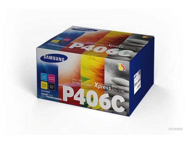 Samsung CLT-P406C Value Pack - 4-pack - svart, gul, cyan, magenta - original - tonerpatron - for CLP-360, 365, 365W; Xpress C410W, C460FW, C460W