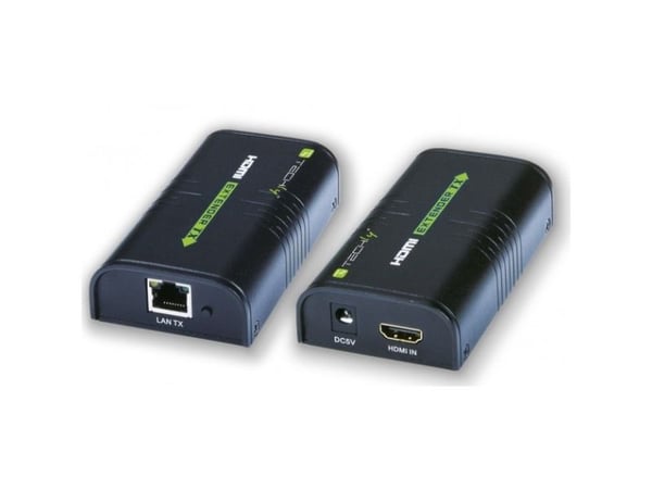 Techly IDATA EXTIP-373, 1920 x 1200 piksler, AV-sender og -mottaker, 120 m, Sort, HDCP
