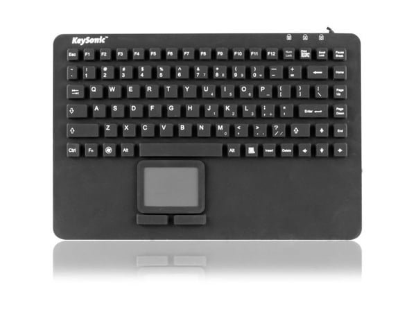 KeySonic KSK-5230 IN (US), Mini, Koblet med ledninger (ikke trådløs), USB, Membrannøkkelbryter, QWERTY, Sort