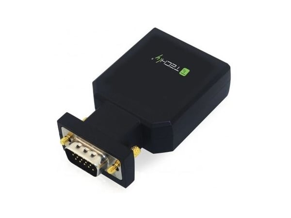 Techly IDATA VGA-HDMINI, Sort, CE, FCC, 1920 x 1200 piksler, 480p, 960p, 1080p, VGA (D-Sub), HDMI