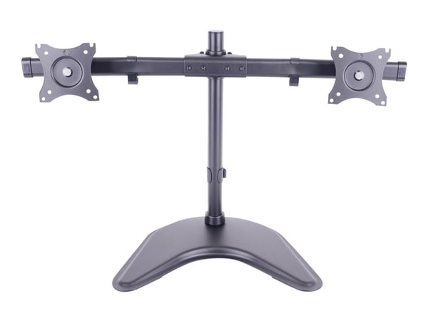 Multibrackets M Deskstand Basic Dual - Monteringssett (skrivebordsmontering) - for 2 LCD-skjermer - stål, høyverdig aluminium - svart - skjermstørr...
