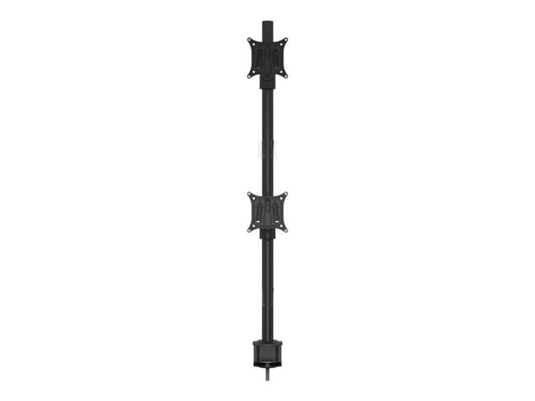 Multibrackets M VESA Deskmount Officeline Dual Vertical - Monteringssats - för 2 LCD-bildskärmar - stål - svart - skärmstorlek: 15"-30" - disk-mont...