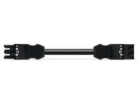 Mellankabel 4M PVC Eca hane/hona 3-polig, svart