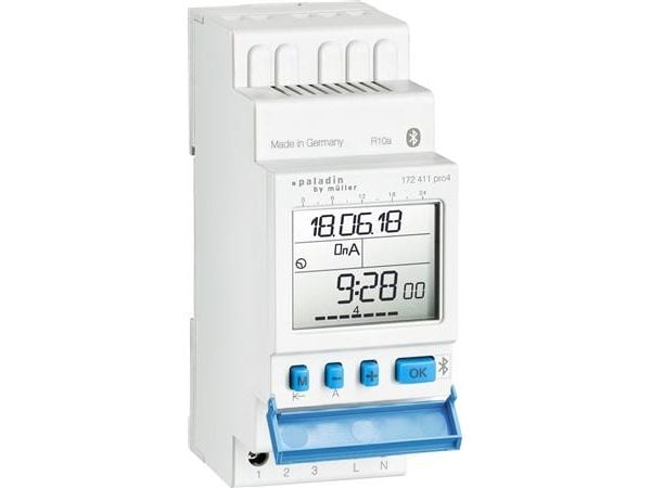 Digitalt veckour modulbredd 35 mm, 1 kanal 230V 50-60Hz Bluetooth