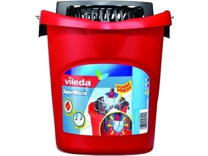 Vileda Super Mocio, Mop & bucket set, Röd, Enkel hink, 10 l