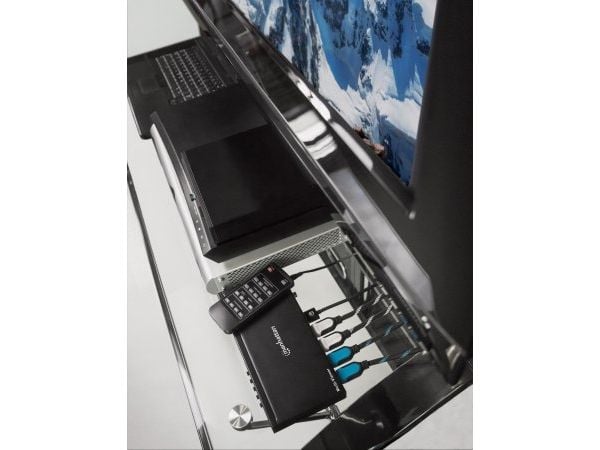 Manhattan 207881, HDMI, Metall, Sort, 480i, 480p, 576i, 576p, 720p, 1080i, 1080p, 2,25 Gbit/s, Aktivitet, Kraft indikator