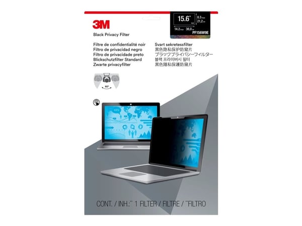 3M personvernfilter - Notebookpersonvernsfilter - 15.6" - svart