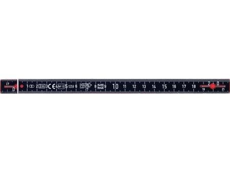 Wiha Longlife®Plus Composite tommestok 2m, 90 grader stop i alla led, röd/sort