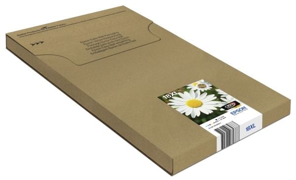 Epson Daisy Multipack 4-colours 18XL EasyMail, Korkea (XL) värintuotto, Musta, Syaani, Magenta, Keltainen, 11,5 ml, 6,6 ml, 1 kpl, Monipakkaus