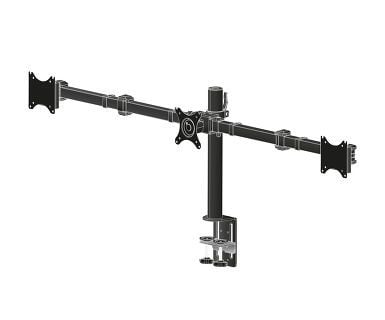 Iiyama DS1003C-B1 - Stativ - justerbar arm - for 3 skjermer - svart - skjermstørrelse: 10"-27" - skrivebordsstativ