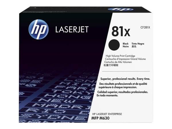 HP 81X - Høy ytelse - svart - original - LaserJet - tonerpatron (CF281X) - for LaserJet M605; LaserJet Enterprise M605, M632, MFP M630; LaserJet En...
