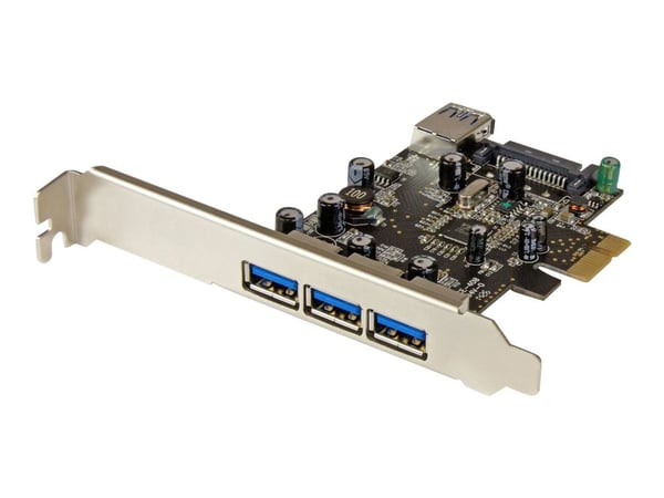 StarTech.com 4 Port PCI Express USB 3.0-kort - PCIe - USB 3.0 - 2.0 - 5 Gbit/sek - 3m - CE - FCC (PEXUSB3S42)