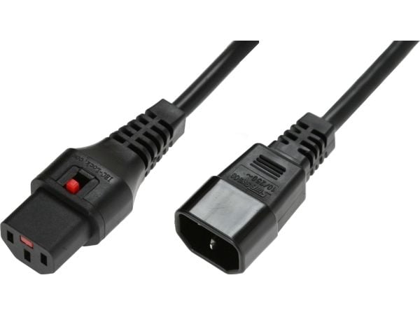 MicroConnect - Jatkojohto virralle - IEC 60320 C14 - IEC 60320 C13 - 2 m - musta