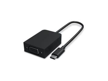 Microsoft Surface USB-C/VGA Adapter, VGA (D-Sub), USB Type-C, Uros, Naaras, Musta, 1 kpl