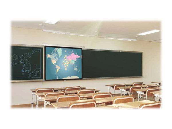 Optoma PWC - Projektorduk - takmontering, väggmontering - 92" (233.7 cm) - 16:9 - Matte White - för Optoma HZ40STx