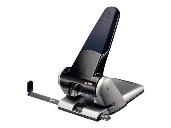 Leitz - Hullstanser - robust - 65 ark / 6.5 mm - presset aluminium - svart
