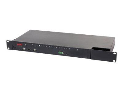 APC KVM1116R - KVM-kytkin - 1 lokalbruger - 1 IP-bruger - monterbar på stativ - for P/N: SMTL1000RMI2UC, SMX1000C, SMX1500RM2UC, SMX1500RM2UCNC, SM...