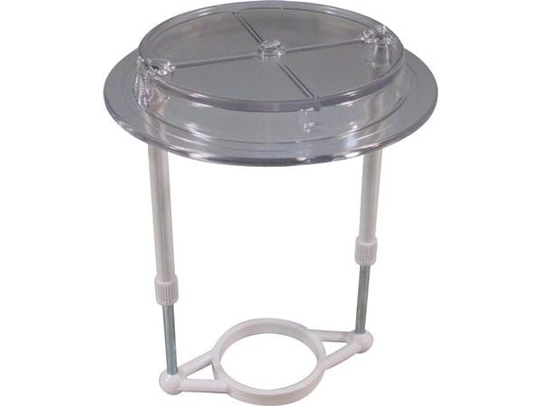Skærmstativ, hvid plast, Ø40mm, forskydelig 14 - 21 cm