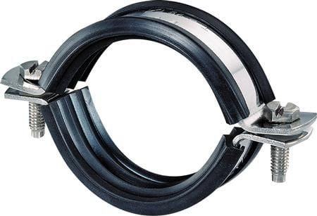 Walraven AISI 316 rørb.20-24mm - Rustfri 2-skrue rørbøjle EPDM med M8/10 gevind