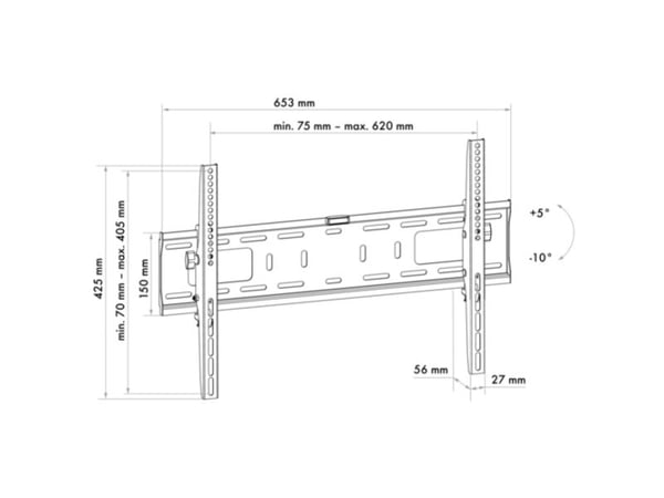 Schwaiger LWHT7050 513 - TV - 50 kg - 200 x 200 mm - 600 x 400 mm - Schwarz (LWHT7050513)