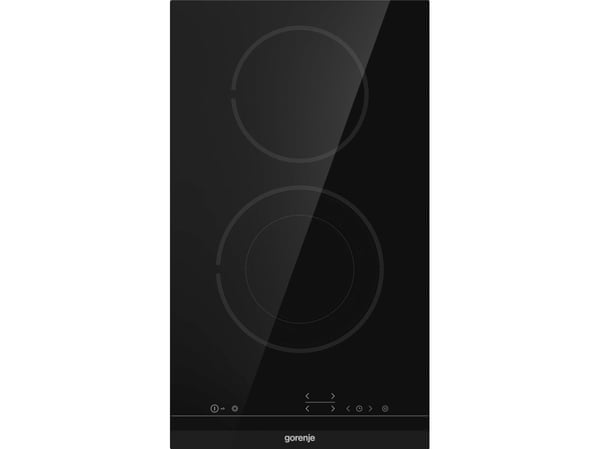 Gorenje ECT322BCSC - Keraaminen keittotaso - 2 keittolevyä - Niche - leveys: 28,3 cm - syvyys: 49 cm - musta fasettikuvioitu etuosa