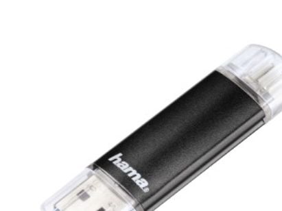 Hama Laeta Twin, 16GB, 16 GB, USB Typ-A / Micro-USB, 3.2 Gen 1 (3.1 Gen 1), 45 MB/s, Hætte, Sort