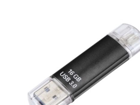 Hama Laeta Twin, 16GB, 16 GB, USB Type-A / Micro-USB, 3.2 Gen 1 (3.1 Gen 1), 45 MB/s, Med lokk, Svart